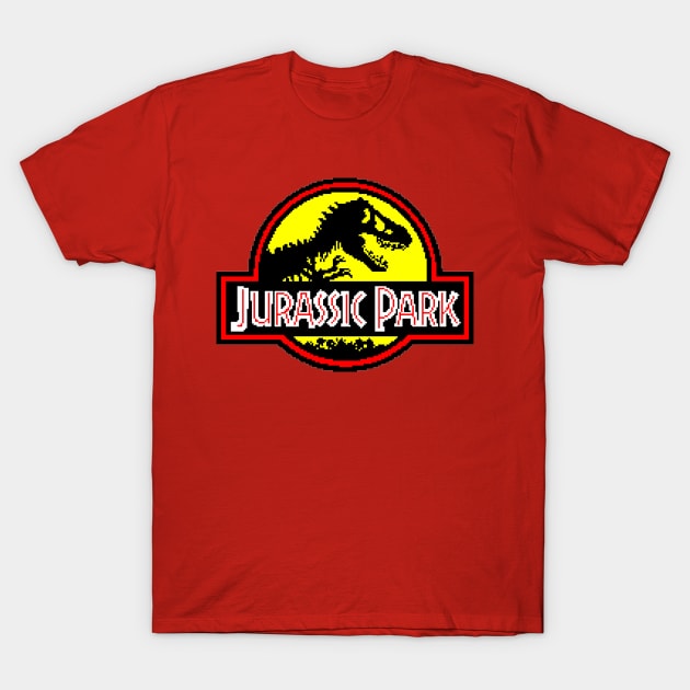 8-Bit Jurassic Park T-Shirt by IORS